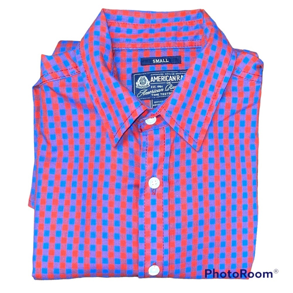 American Rag Men's Plaid Collared Button Down Shirt
